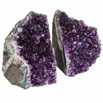 Pair of Spectacular Large-Scale Natural Amethyst Bookends at