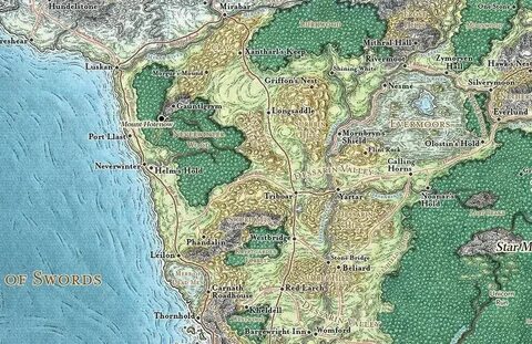 34 Map Of The Sword Coast 5e - Maps Database Source