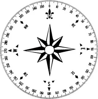 compass rose with 4 cardinal directions - Clip Art Library