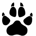 Cat Paw Print Clipart Wolf and other clipart images on Clipa