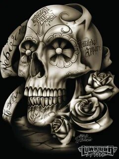 Sugar skull exception Skull, Skull art, Skull tattoos