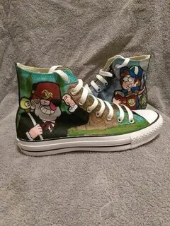 Gravity Falls Grunkle Stan y Dipper custom Converse Zapatos 