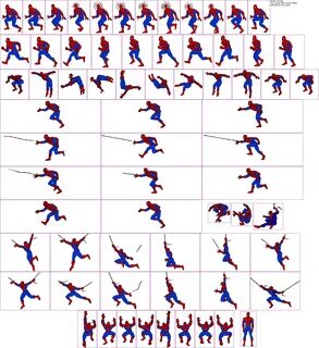 The Spriters Resource - Full Sheet View - Spider-Man Cartoon