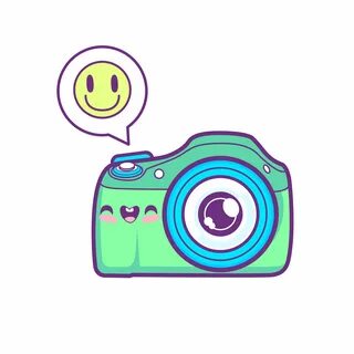 cute camera sticker emoticon 485889 Vector Art at Vecteezy