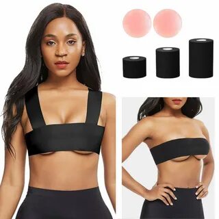 Buy Boob Tape Large Breast Lift Wider DDD Bra Adhesive Small Bob Cleavage K...