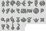 201 - Unown - Full Alphabet by Makibird-Stitching on Deviant