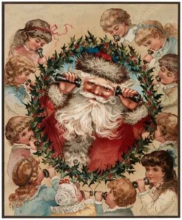 11 Santa with Children Images! - The Graphics Fairy