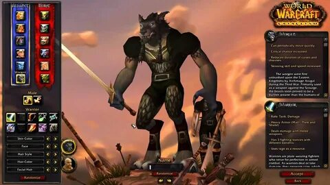 Worgen Male and Female Customization 1080p - YouTube