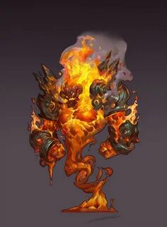 火 元 素 fire elemental Creatures Criaturas fantásticas, Arte d