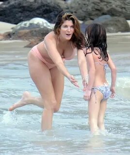 Stephanie Seymour Bikini Pictures in St. Barts With Her Fami