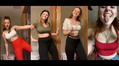Sexy Blonde Girl Hot Tik Tok Dance Sexy Outfit Big Booty Hot