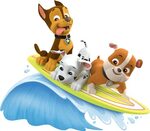Surf With Rubble Marshall Paw Patrol Clipart Png - Nickelode