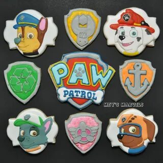 Paw Patrol Cookies Paw patrol cookies, Cartoon cookie, Paw p