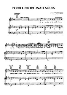 НОТЫ Alan Menken - Poor unfortunate souls - ноты для фортепи