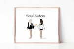 Soul Sisters Best Friends Inspiring Brave Girl Painting Pain