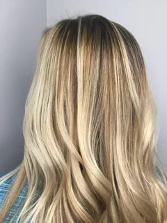 Rooted root shadow melt colormelt Balayage honey blonde gold