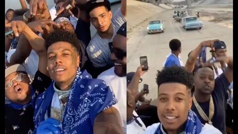 Blueface Throws Parade For All The Crips From School Yard At