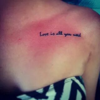 My new Beatles tattoo, "Love is all you need." Tattoos, Beat