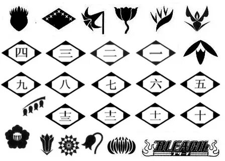 The Gotei 13 Brushes Set by ayane25 on deviantART Bleach tat