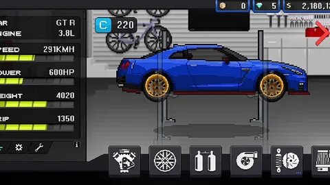 Топ Nissan GT R для турнира в игре pixel car racer + настрой