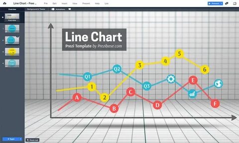 Line Chart Free Prezi Template Prezibase Prezi templates, Pr
