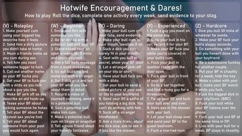Hotwife Encouragement And Dares! - Fap Roulette