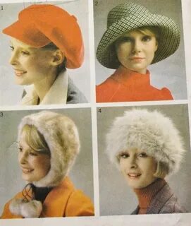 1970s Fashion Hats Vintage Sewing Pattern Style 4392 Etsy Vi