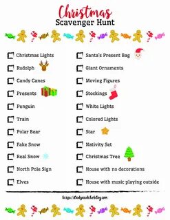 Christmas Scavenger Hunt Ideas - Free Printables For The Hol