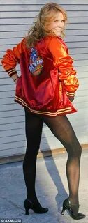 Lea Thompson strikes a jazzy pose while clad Howard The Duck