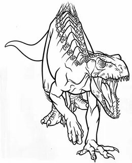 Free Printable Indoraptor Coloring Pages - Hanamizu Wallpape