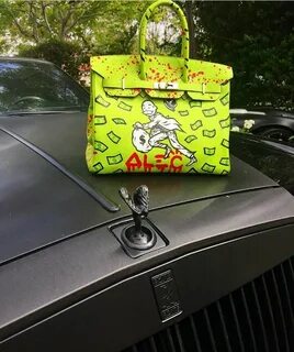 Alec Monopoly hand painted Hermès Birkin Bag Hermes bag birk
