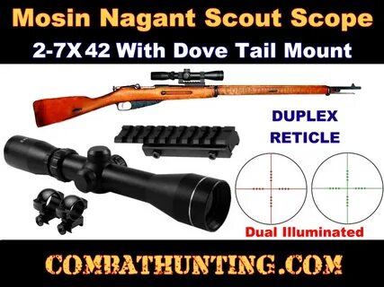 MNDKPLEX Mosin Nagant Dovetail Scope Mount Kit With 2-7X42 S
