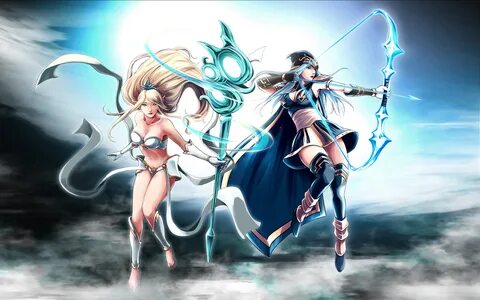 Ashe & Janna League Of Legends Champion Fan Art Hd Wallpaper