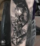 Realistic Tattoo of Leonida from 300 movie, with Gerald Butl