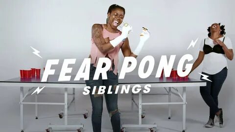Siblings Play Fear Pong (Vanessa vs. Natalie) Fear Pong Cut 