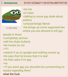 Anon isnt gay /r/Greentext Greentext Stories Know Your Meme