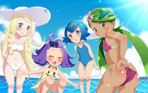 Alola Girls Beach Day Pokémon Sun and Moon Know Your Meme