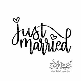 Wedding sign svg cutting files Just married sign Just marrie