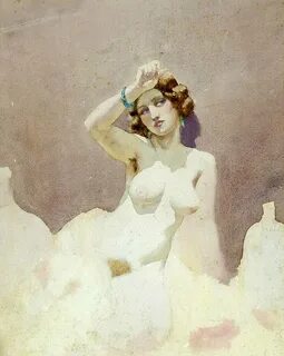 Untitled - 67" Norman Lindsay, nude painting