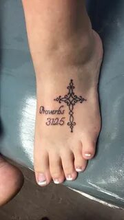 My Proverbs 31:25 foot tattoo Tattoo Feet tattoos, Verse tat