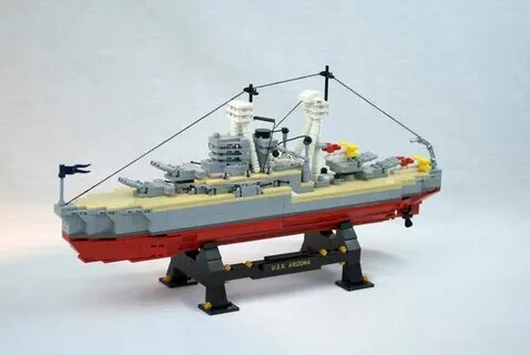 USS Arizona, micro scale. Lego boat, Lego ship, Uss arizona