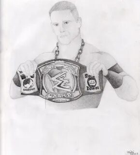 John cena WWE champ pencil drawing. 