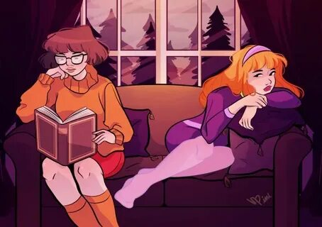 A PINE TREE - Daphne and Velma chilling out in a haunted... 