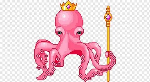 Octopus Pixel art Dollz, lainnya, lain-lain, hewan, magenta 