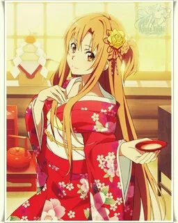 Asuna yukata Sword art online yuuki, Sword art online asuna,