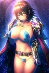 Safebooru - 1girl armor belt bikini bikini armor blue bikini
