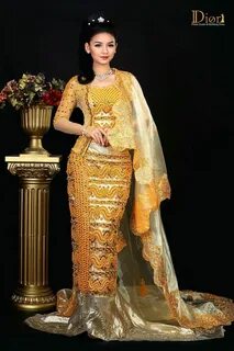 Myanmar Wedding Dress Girls fashion dress, Traditional dress