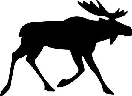 File - Elk Siluette - Svg - Elk Vector - (2000x1448) Png Cli