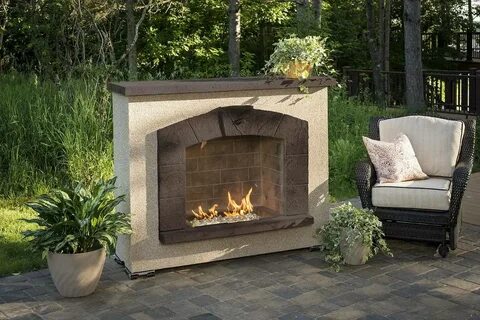 Heating Lighting Fireplaces Stone Arch Outdoor Gas Fireplace