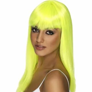Neon Yellow Glamourama Wig Party Delights